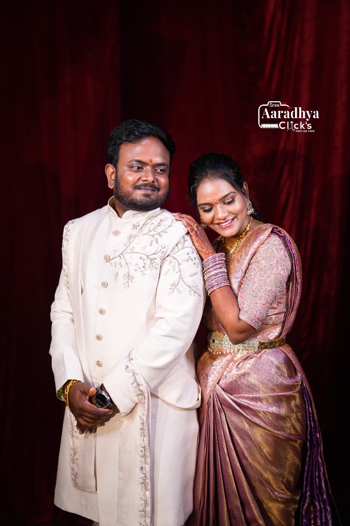 Raghuveer & Sahithi Engagement - Red Velvet Portrait